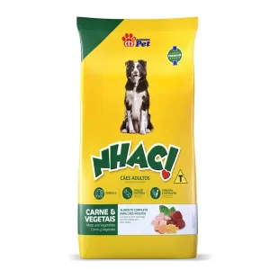 RAÇÃO NHAC! 15 KG CAES SABOR CARNE E VEGETAIS